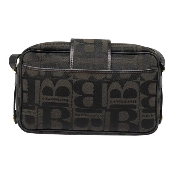 Burberrys Shoulder Bag Canvas Gold Black Auth bs18589 - Picture 4 of 15